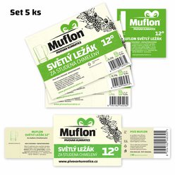 Muflon 12° Světlý ležák-sběratelský set etiket 5ks