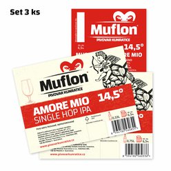 Muflon 14° Amore Mio IPA-sběratel. set etiket 3ks