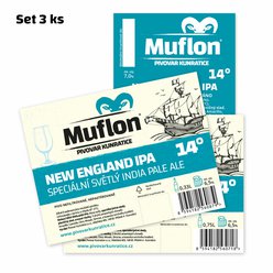 Muflon 14° New England IPA-sběratel. set etiket 3
